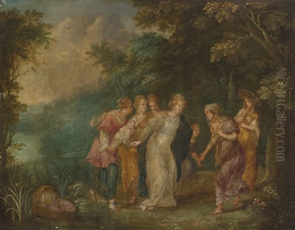 The Finding Of Moses Oil Painting by Hendrik van Balen the Elder