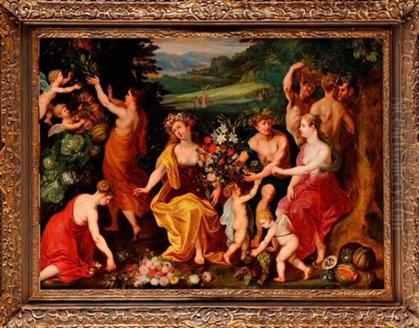 Allegorie Du Printemps Oil Painting by Hendrik van Balen the Elder