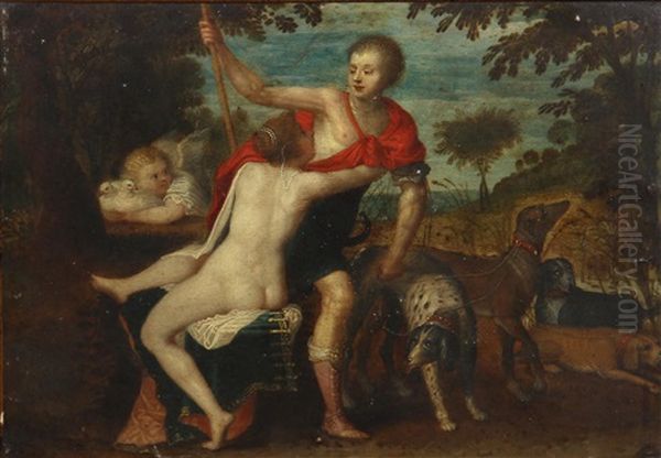 Venus And Adonis by Hendrik van Balen the Elder