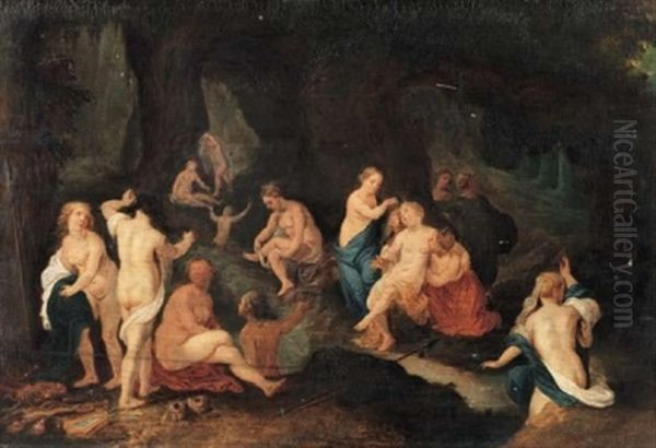 Diane Et Ses Nymphes Oil Painting by Hendrik van Balen the Elder