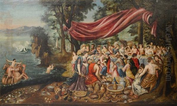 Le Festin Des Dieux Oil Painting by Hendrik van Balen the Elder