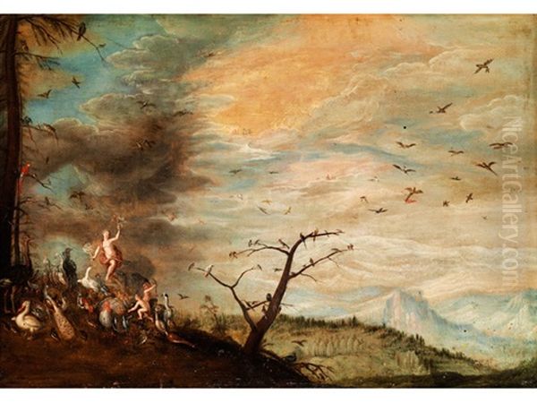 Landschaft Mit Allegorischer Darstellung Oil Painting by Hendrik van Balen the Elder