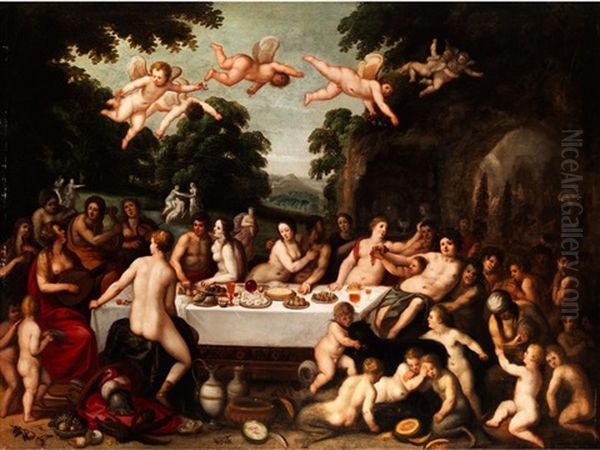 Gottermahl Bei Der Hochzeit Von Peleus Und Thetis Oil Painting by Hendrik van Balen the Elder