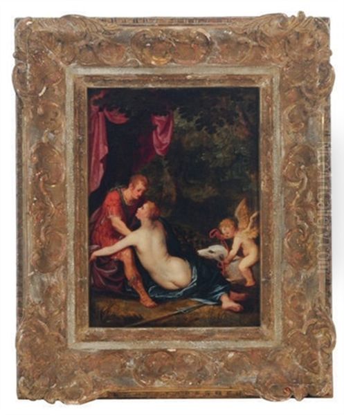 Venus And Adonis Oil Painting by Hendrik van Balen the Elder