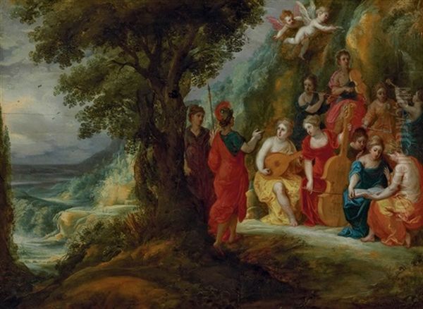 Apollo And The Muses Oil Painting by Hendrik van Balen the Elder