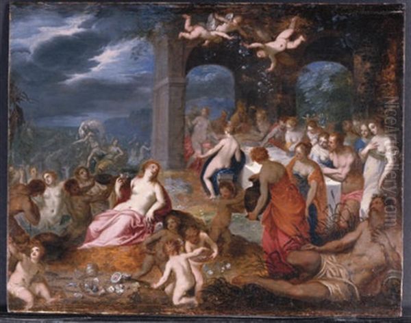 The Feast Of The Gods Oil Painting by Hendrik van Balen the Elder