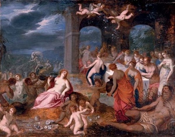 The Feast Of The Gods Oil Painting by Hendrik van Balen the Elder