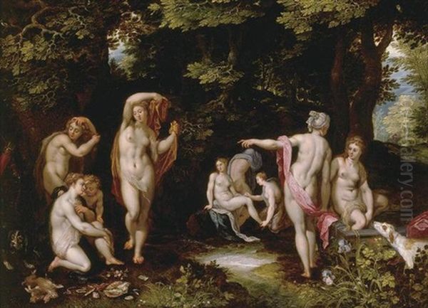 Diana And Actaeon Oil Painting by Hendrik van Balen the Elder