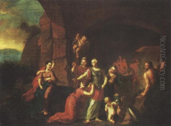 Minerva In Der Schmiede Des Vulkan by Hendrik van Balen the Elder