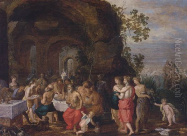 The Feast Of Achelous Oil Painting by Hendrik van Balen the Elder