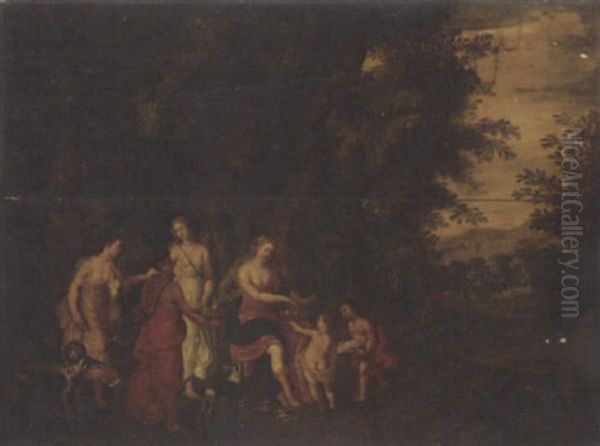 Diana And Her Maidens After The Hunt Oil Painting by Hendrik van Balen the Elder