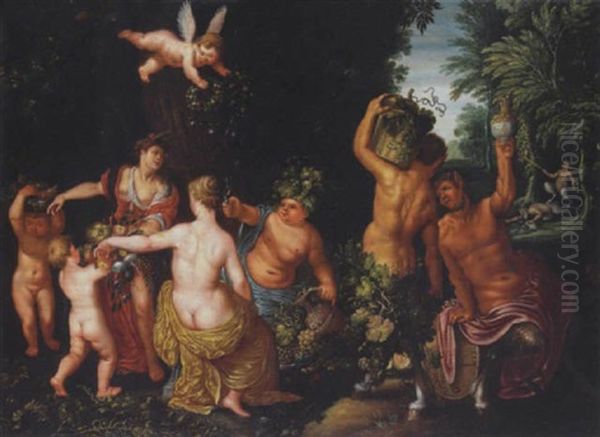 Bacchanale Oil Painting by Hendrik van Balen the Elder