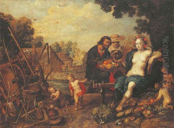 L'ete Oil Painting by Hendrik van Balen the Elder