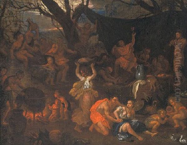 Autumn Merrymaking Oil Painting by Hendrik van Balen the Elder