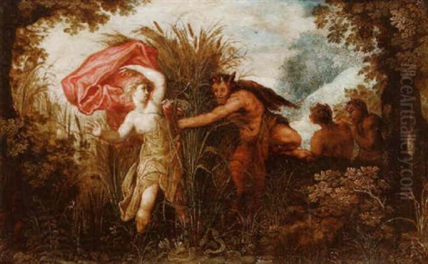 Pan And Syrinx Oil Painting by Hendrik van Balen the Elder