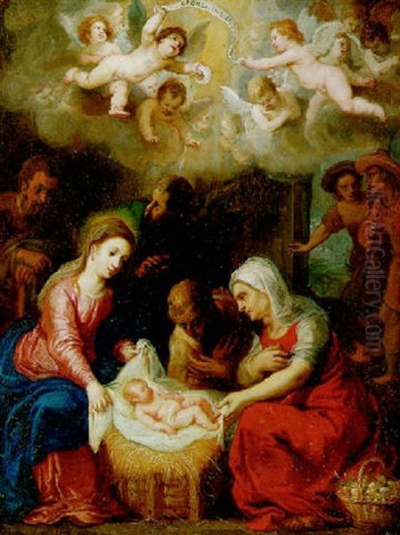 The Nativity Oil Painting by Hendrik van Balen the Elder