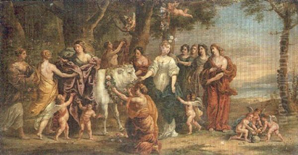 The Rape Of Europa Oil Painting by Hendrik van Balen the Elder