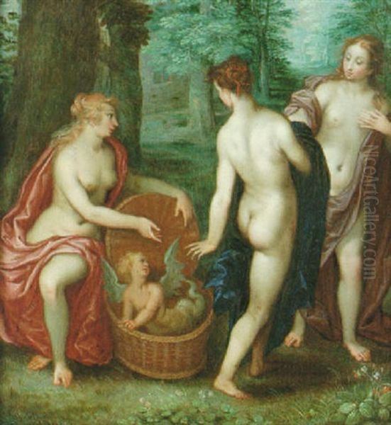 Kekrops Dottrar Och Den Lille Erichtonius Oil Painting by Hendrik van Balen the Elder