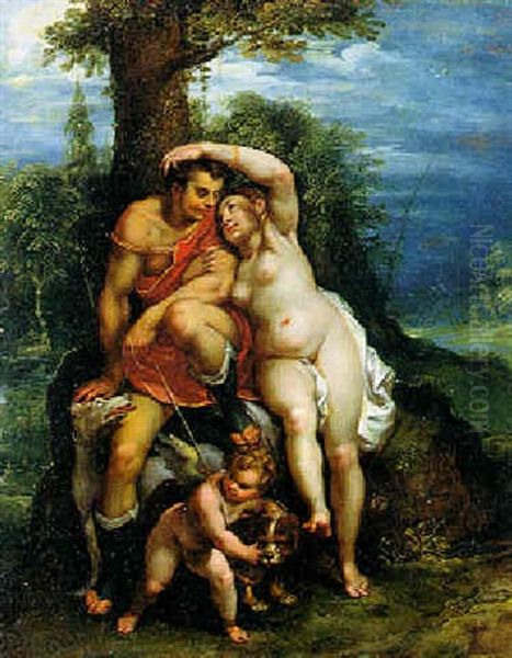 Venus Und Adonis Oil Painting by Hendrik van Balen the Elder