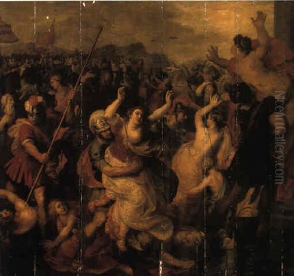 The Rape Of The Sabines Oil Painting by Hendrik van Balen the Elder