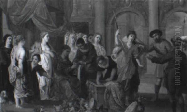 Achilles Among The Daughters Of Lycomedes Oil Painting by Hendrik van Balen the Elder