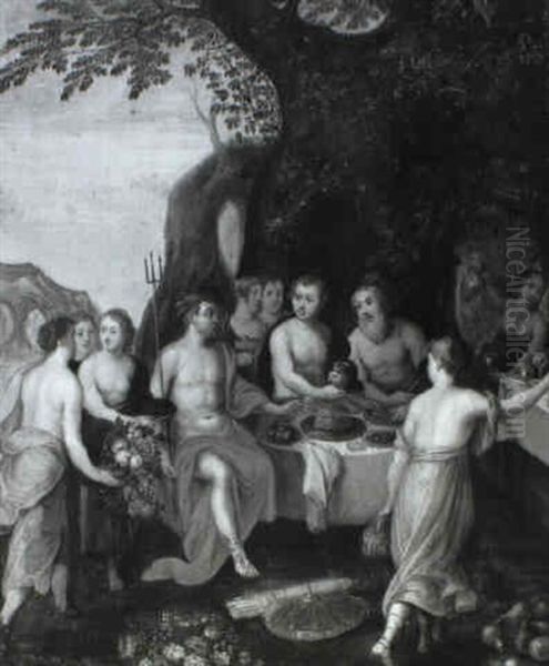 Le Festin Des Adieux Oil Painting by Hendrik van Balen the Elder