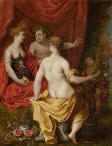 Sine Cerere Et Baccho Friget Venus - Ohne Ceres Und Bacchus Friert Venus Oil Painting by Hendrik van Balen the Younger