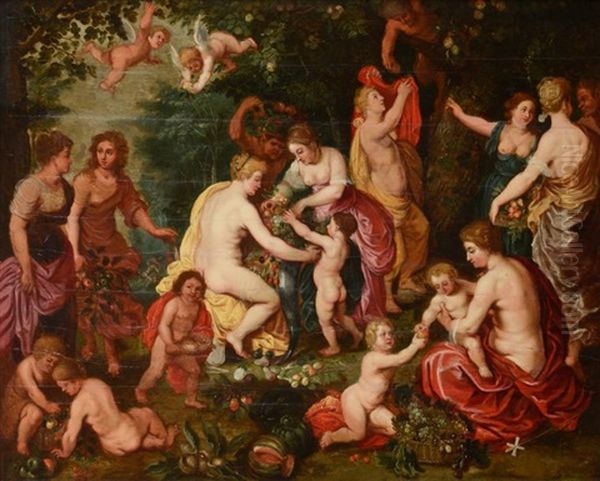 Bacchanale Oil Painting by Jan Van Balen