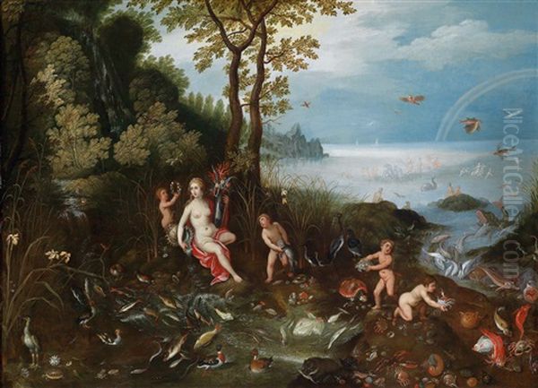 Allegorie Des Wassers Oil Painting by Jan Van Balen