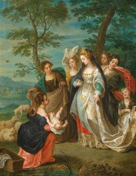 Auffindung Des Mosesknaben Oil Painting by Jan Van Balen