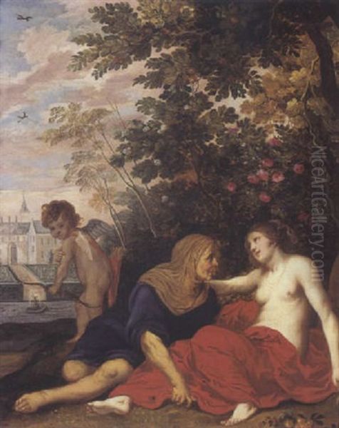 Vertumne Et Pomone Oil Painting by Jan Van Balen