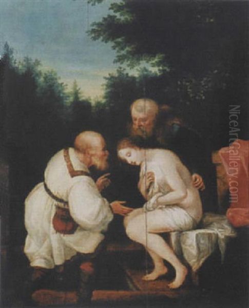 Susanna Und Die Alten Oil Painting by Jan Van Balen