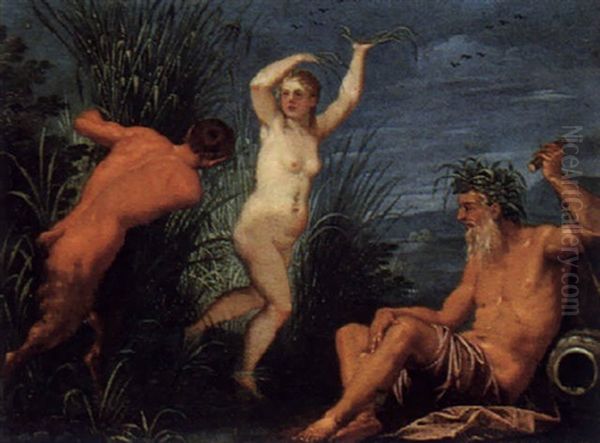 Pan Und Syrinx Oil Painting by Jan Van Balen