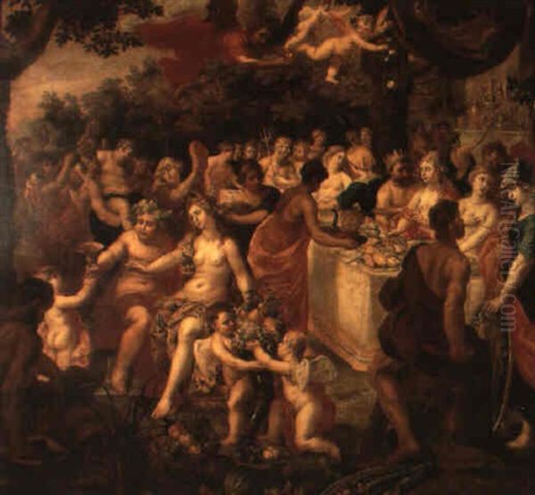 Het Feest Van Bacchus Oil Painting by Jan Van Balen