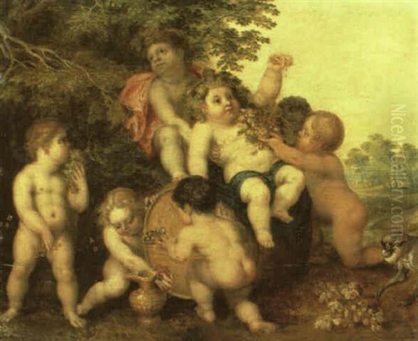 The Triumph Of Bacchus Oil Painting by Jan Van Balen