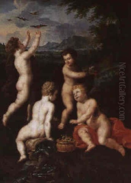 Les Quatre Elements Oil Painting by Jan Van Balen