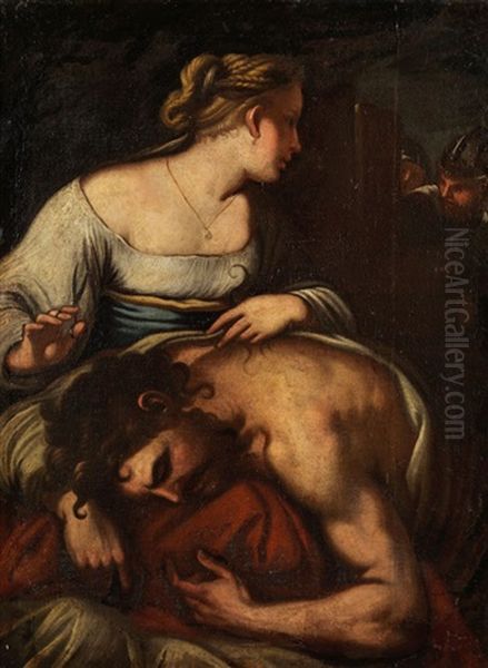 Samson Und Delilah Oil Painting by Antonio Balestra