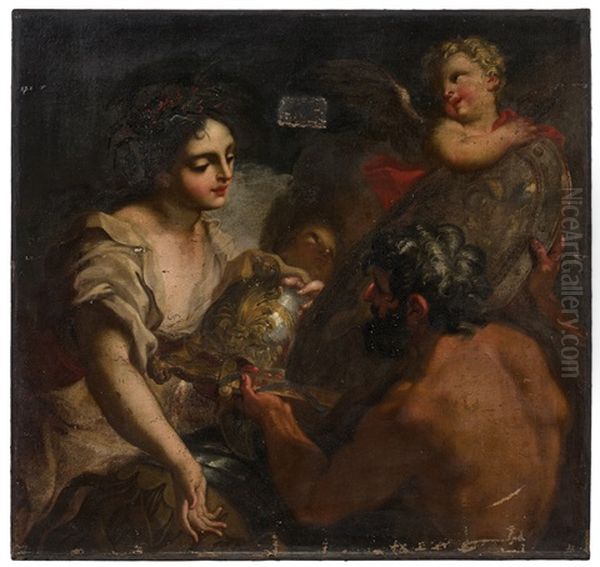 Vulcain Remettant A Venus Les Armes D'enee Oil Painting by Antonio Balestra