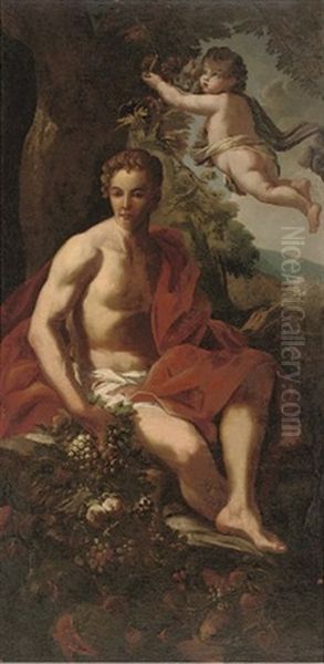 Bacchus Oil Painting by Antonio Balestra