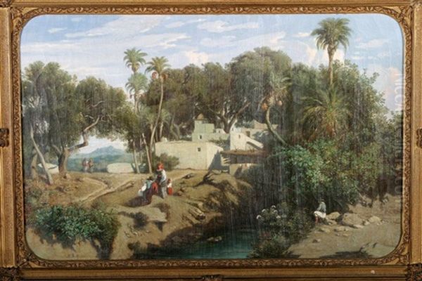 Oasis Oil Painting by Adolphe-Paul-Emile Balfourier