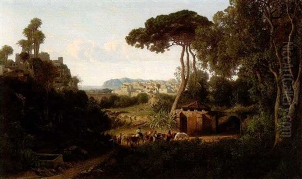 Paysage Andalou Oil Painting by Adolphe-Paul-Emile Balfourier