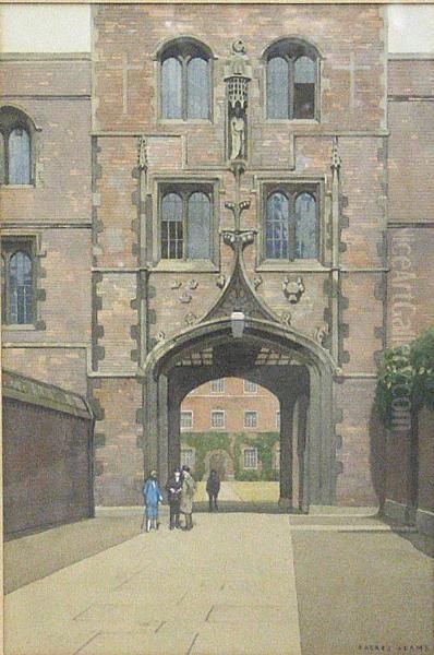 Gate Of Honor, Caius College Oil Painting by William Dacre Adams