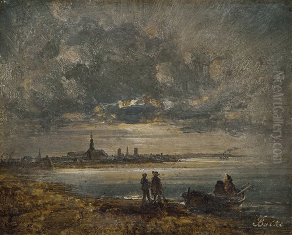 View Towards Copenhagen Oil Painting by Peder Balke