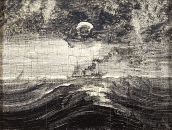 Maaneskin Oil Painting by Peder Balke