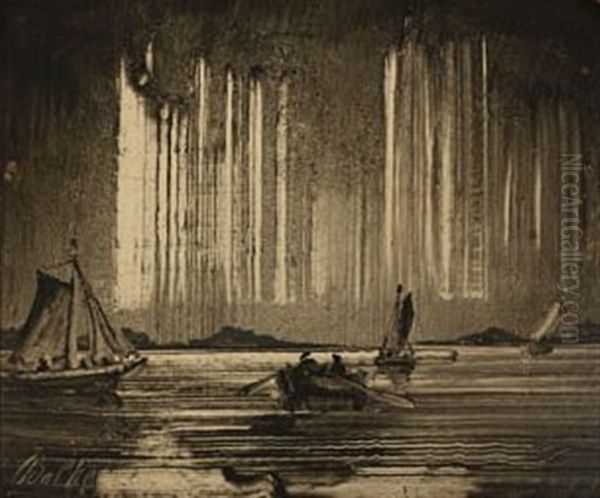 Nordlys Oil Painting by Peder Balke