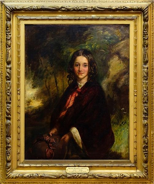 Portrait Of Helen Wahab Or Macfie Oil Painting by John Ballantyne