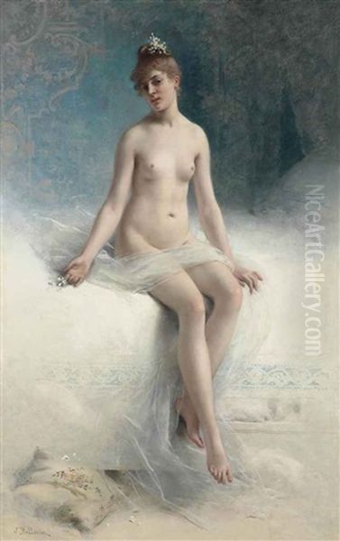 Fragility Oil Painting by Jules Frederic Ballavoine