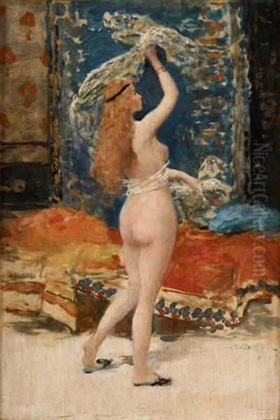 Danseuse Au Harem Oil Painting by Jules Frederic Ballavoine