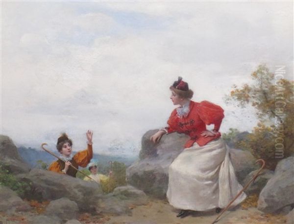 A Chance Meeting Oil Painting by Jules Frederic Ballavoine