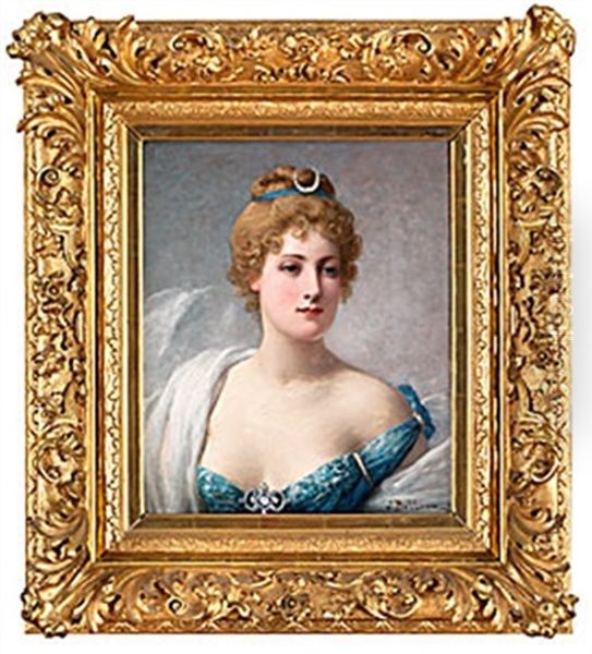 Diana Oil Painting by Jules Frederic Ballavoine